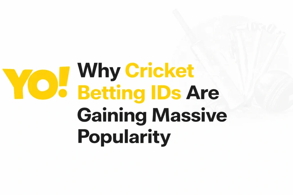 Why cricket betting IDs are gaining popularity concept image with YO logo and digital betting theme